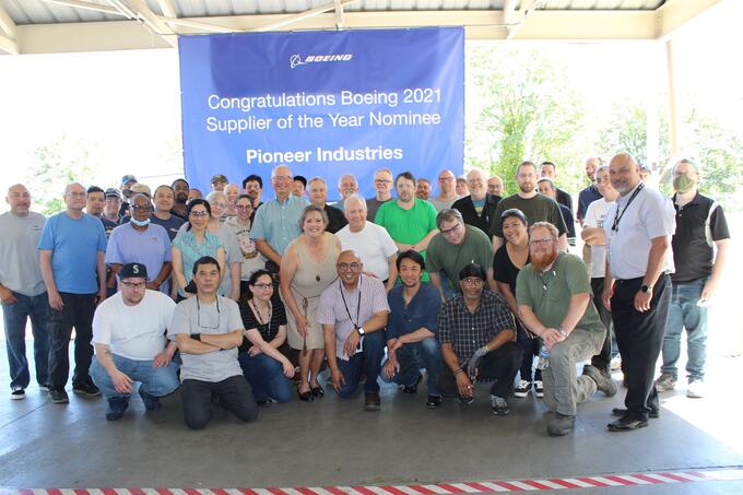 Aerospace manufacturing employees Pioneer Industries Women employees in aerospace